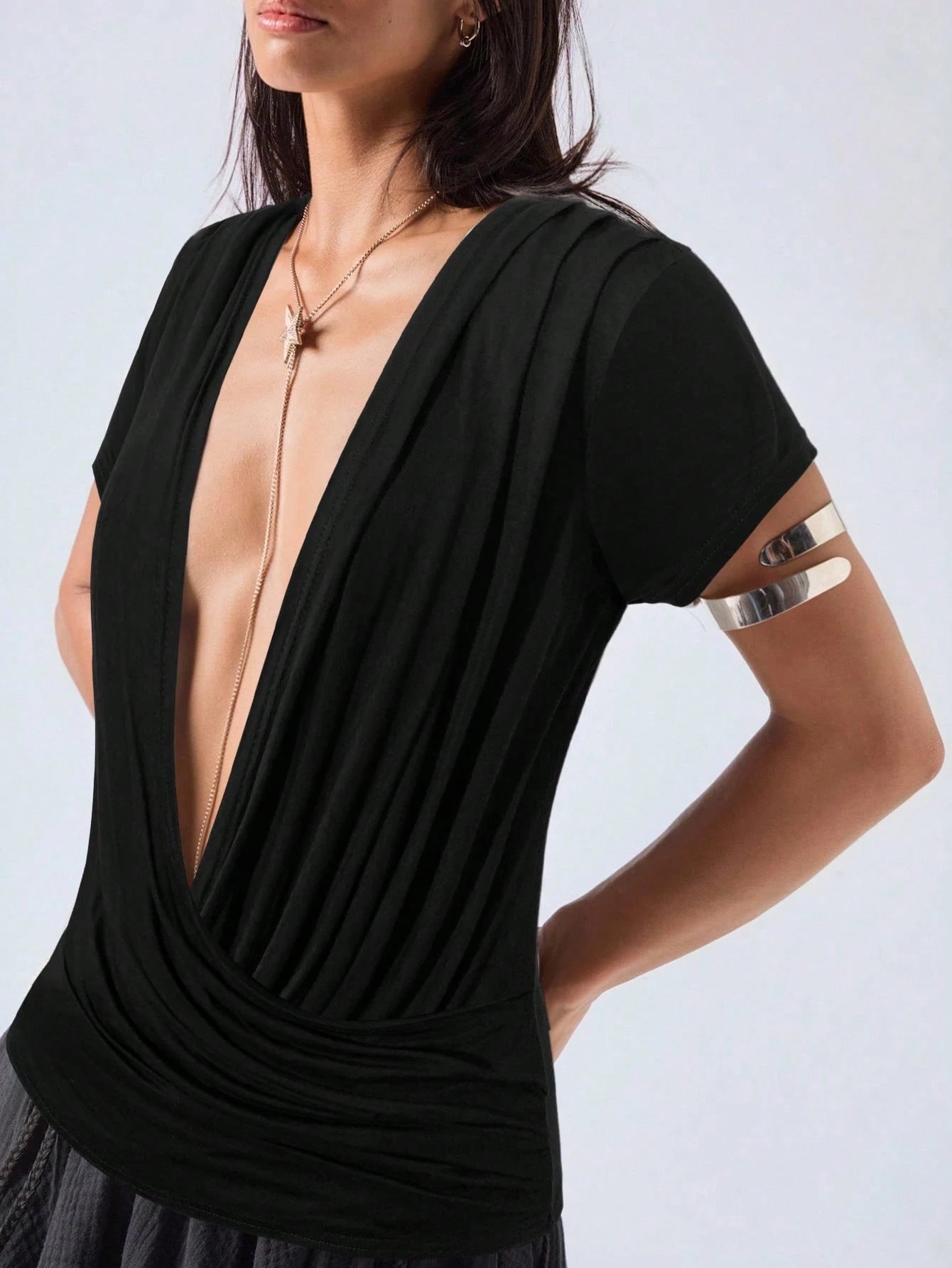 LYSMO Women's Solid Color Deep V-Neck Sexy Camisole
