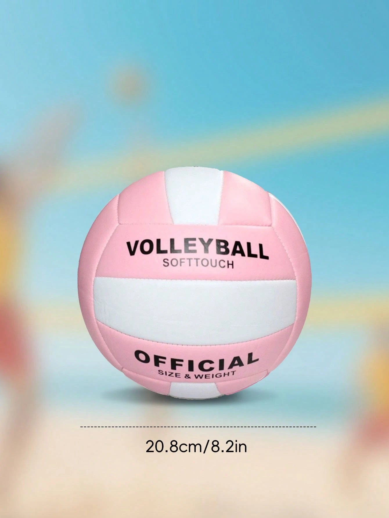 Macaron Dual-Color Size 5 Official Volleyball, Soft PU Touch, High Elasticity Durable, Leak-Proof Inflatable Volleyball, Suitable For Beach, Camping, Seaside Vacation, Backyard, Group Sports, Indoor D