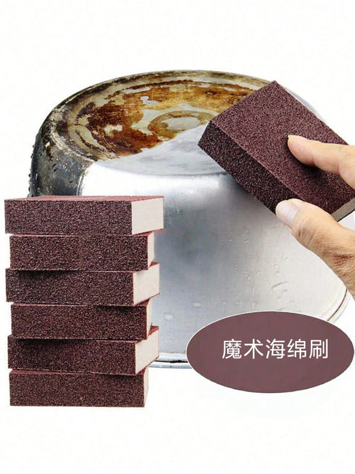 Magic Sponge Scouring Block, Abrasive Rust Removal Cleaning Brush, Descaling Cleaning Pad, For Kitchen, Bathroom, Home, Household