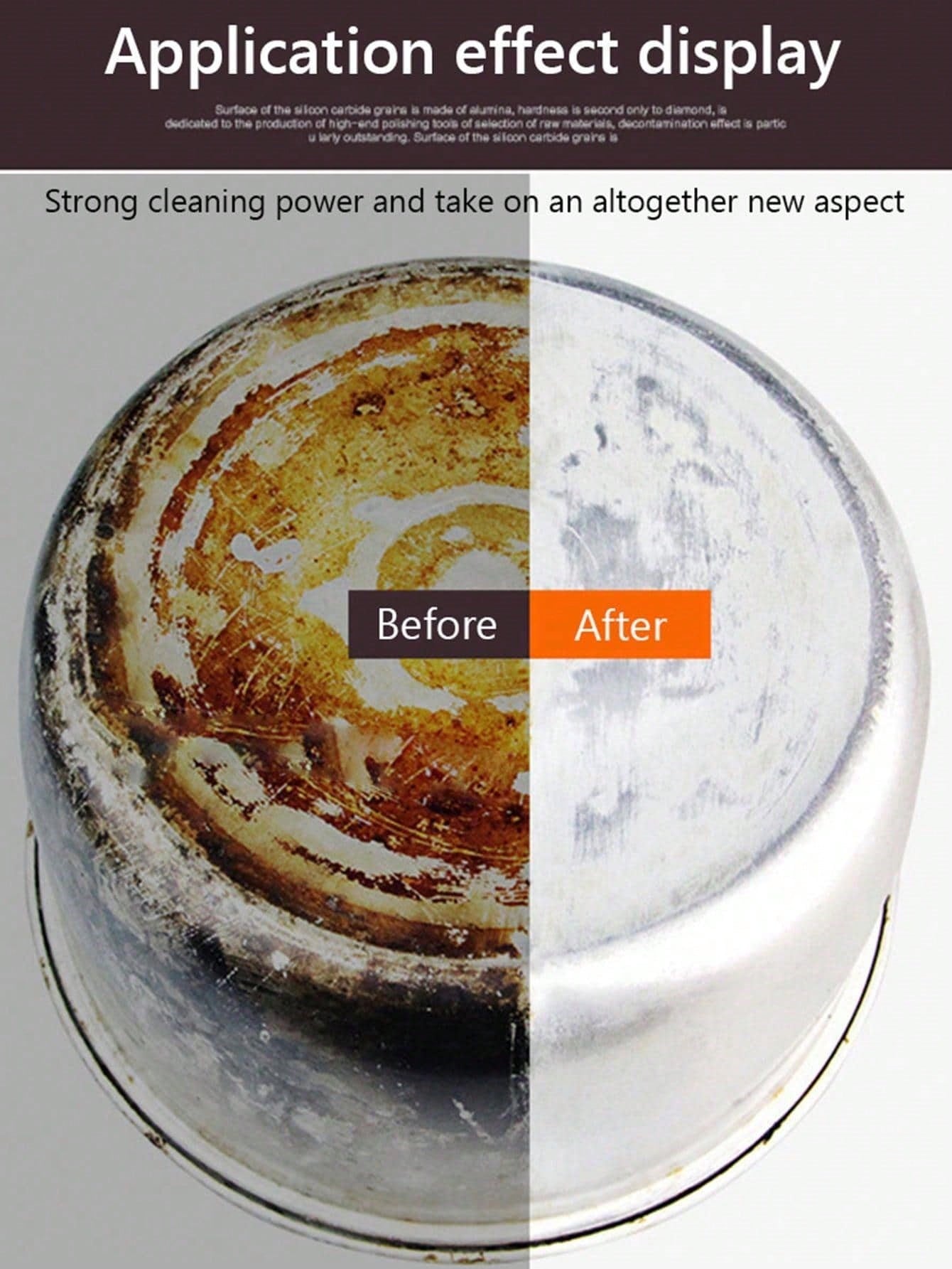 Magic Sponge Scouring Block, Abrasive Rust Removal Cleaning Brush, Descaling Cleaning Pad, For Kitchen, Bathroom, Home, Household