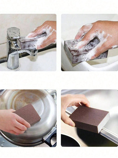 Magic Sponge Scouring Block, Abrasive Rust Removal Cleaning Brush, Descaling Cleaning Pad, For Kitchen, Bathroom, Home, Household