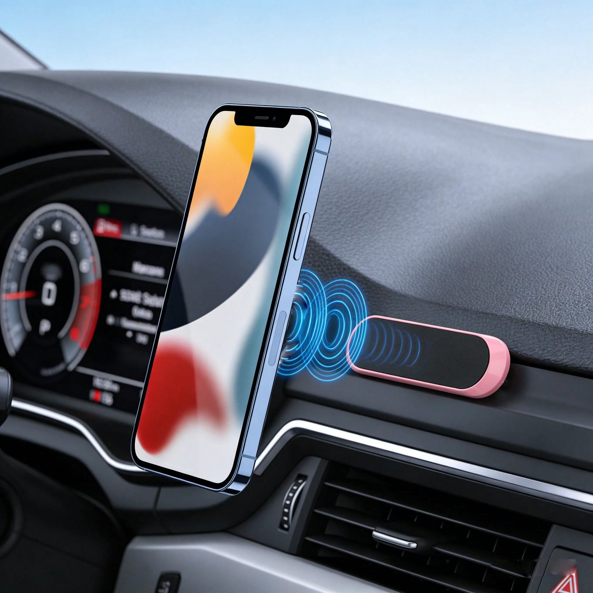 Magnetic Phone Holder, Universal For Multiple Scenarios, No Drilling Required, Suitable For Car, Bedroom, Kitchen, Office Desk Storage And Fixation