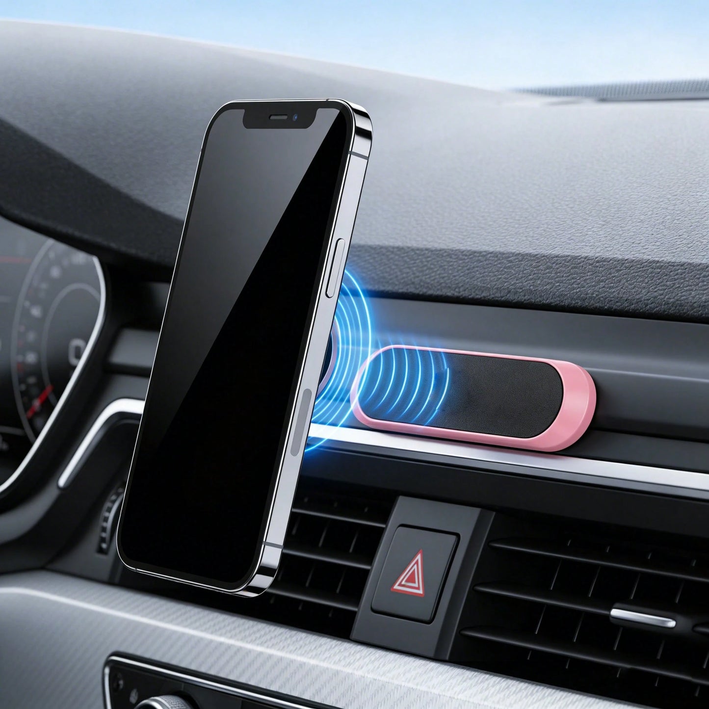 Magnetic Phone Holder, Universal For Multiple Scenarios, No Drilling Required, Suitable For Car, Bedroom, Kitchen, Office Desk Storage And Fixation