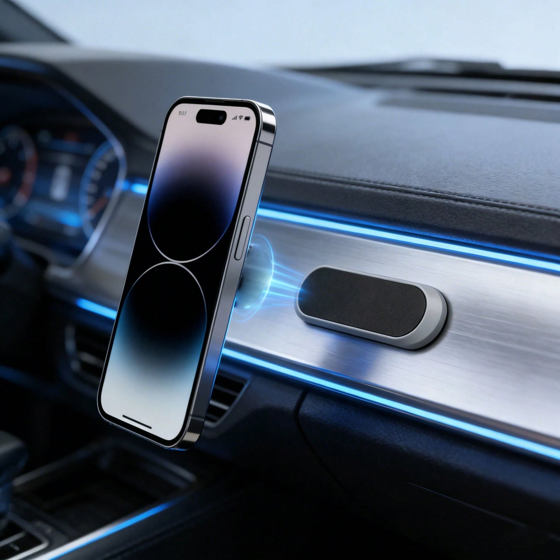 Magnetic Phone Holder, Universal For Multiple Scenarios, No Drilling Required, Suitable For Car, Bedroom, Kitchen, Office Desk Storage And Fixation