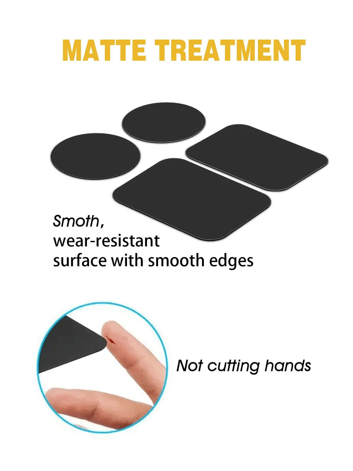 Magnetic Phone Mount Metal Plate, Stainless Steel Adhesive Iron Sheet For Car Phone Holder, Universal Magnetic Sticker For Phone Case, Dashboard, Vent Mount Accessories