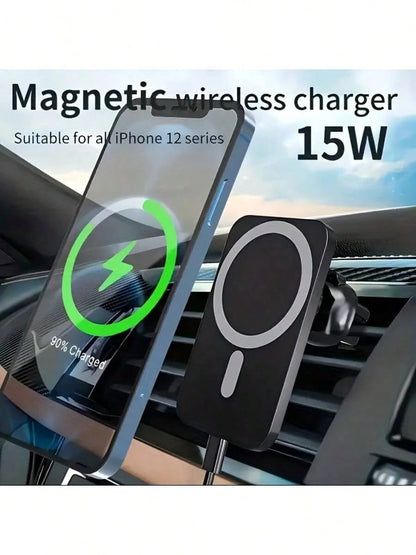 MagSafe Car Phone Holder- Air Vent Mount, Magnetic Phone Holder Compatible With IPhone 17, 16, 15 Series, 14 Series, Pixel 10 Etc.