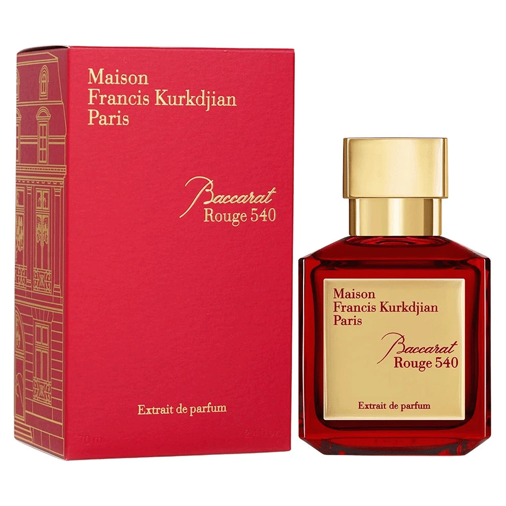 Maison Francis Kurkdjian Red 540 Eau De Parfum 100ml Top Notes: Bitter Almond, Saffron; Middle Notes: Egyptian Jasmine; Base Notes: Amber, Woody Notes. Red Crystal Square Bottle With A Gold Cap. Unise