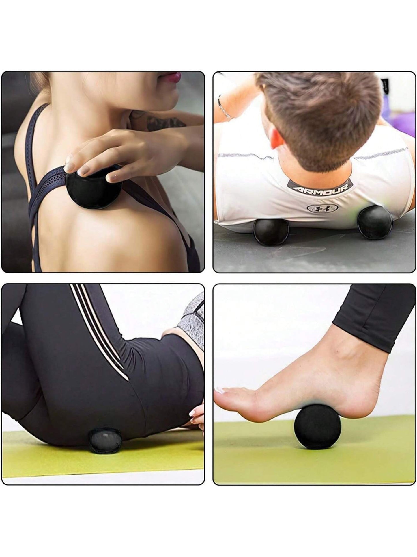 Massage Lacrosse Ball, Suitable For Muscle Soreness, Shoulders, Neck, Back, Feet, Body, Deep Tissue, Trigger Points, Muscle Knots, Yoga And Myofascial Release