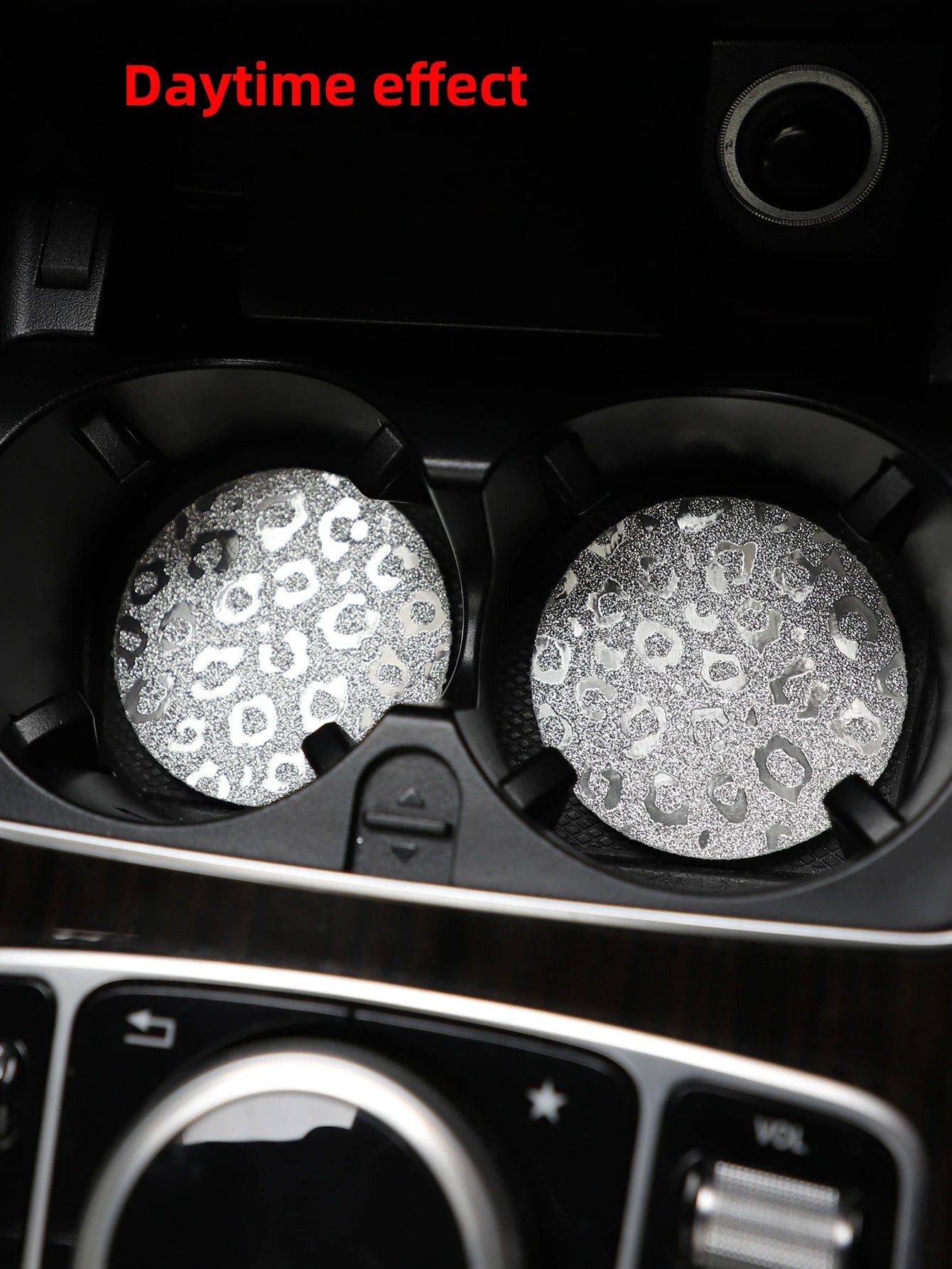 MEIKAXIU 2pcs Leopard Print Car Coaster