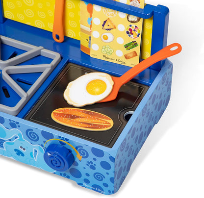 Melissa & Doug Blue's Clues & You! Wooden Cooking Playset – Realistic Kitchen Accessories, Durable Wood, Preschool Toys, Pretend Play, Imaginative Gift For Toddlers