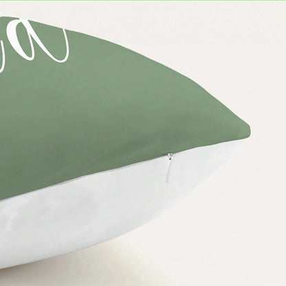 MEMNUN 1pc Modern Simple Sage Green Text Print Decorative Throw Pillow Cover [No Pillow Insert], 11.81*19.71in(30*50cm)/15.75*23.62in(40*60cm), [Single-Sided Print] Polyester Cushion Cover For Sofa, B