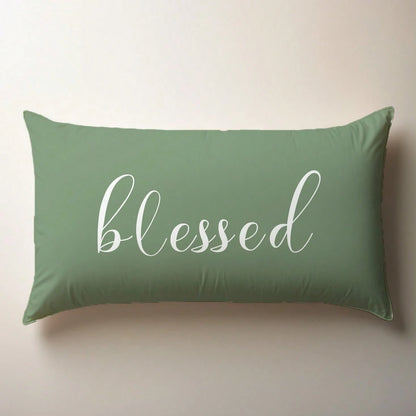 MEMNUN 1pc Modern Simple Sage Green Text Print Decorative Throw Pillow Cover [No Pillow Insert], 11.81*19.71in(30*50cm)/15.75*23.62in(40*60cm), [Single-Sided Print] Polyester Cushion Cover For Sofa, B