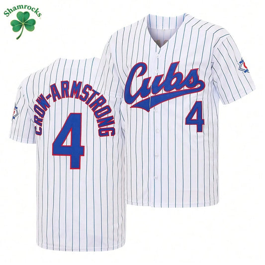 Men's #4 Crow-Armstrong Chicago Cubs Baseball Jersey, 2026 150th Anniversary Commemorative Baseball Uniform, Game Day Fan Gift Sports