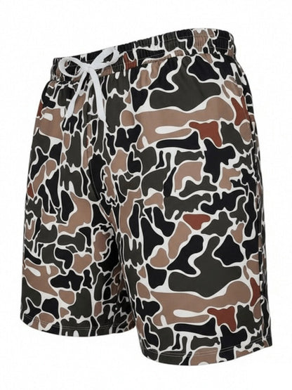 Men's And Women's Camo Shorts Adult Cmouflage Print Beach Casual Swim Short Trunks