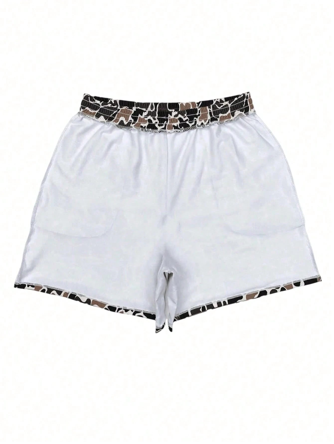 Men's And Women's Camo Shorts Adult Cmouflage Print Beach Casual Swim Short Trunks