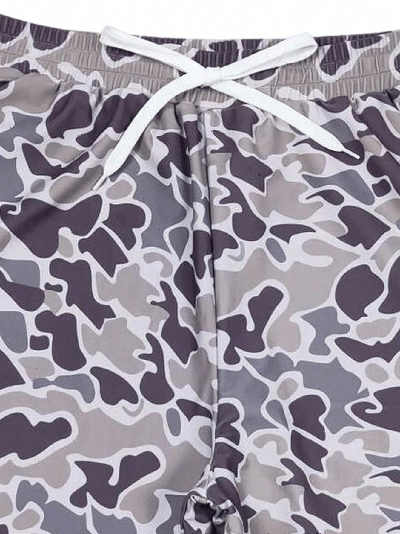 Men's And Women's Camo Shorts Adult Cmouflage Print Beach Casual Swim Short Trunks