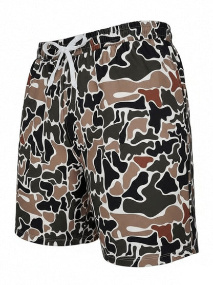 Men's And Women's Camo Shorts Adult Cmouflage Print Beach Casual Swim Short Trunks