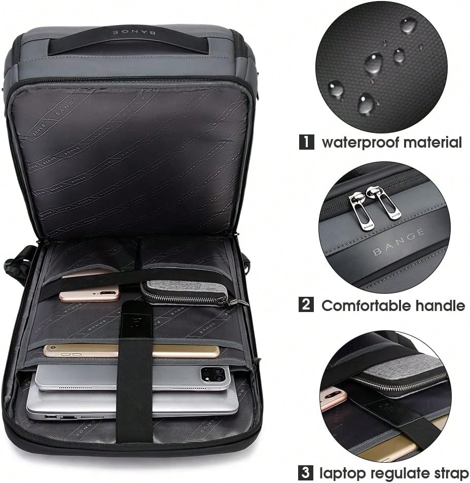Men's Business Travel Laptop Backpack, Compatible With 15.6-Inch Laptops, Simple, Lightweight, Slim And Versatile Casual Backpack.