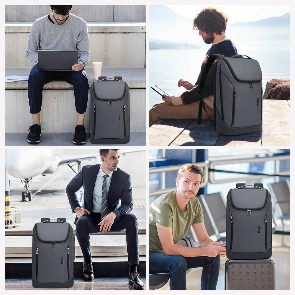 Men's Business Travel Laptop Backpack, Compatible With 15.6-Inch Laptops, Simple, Lightweight, Slim And Versatile Casual Backpack.