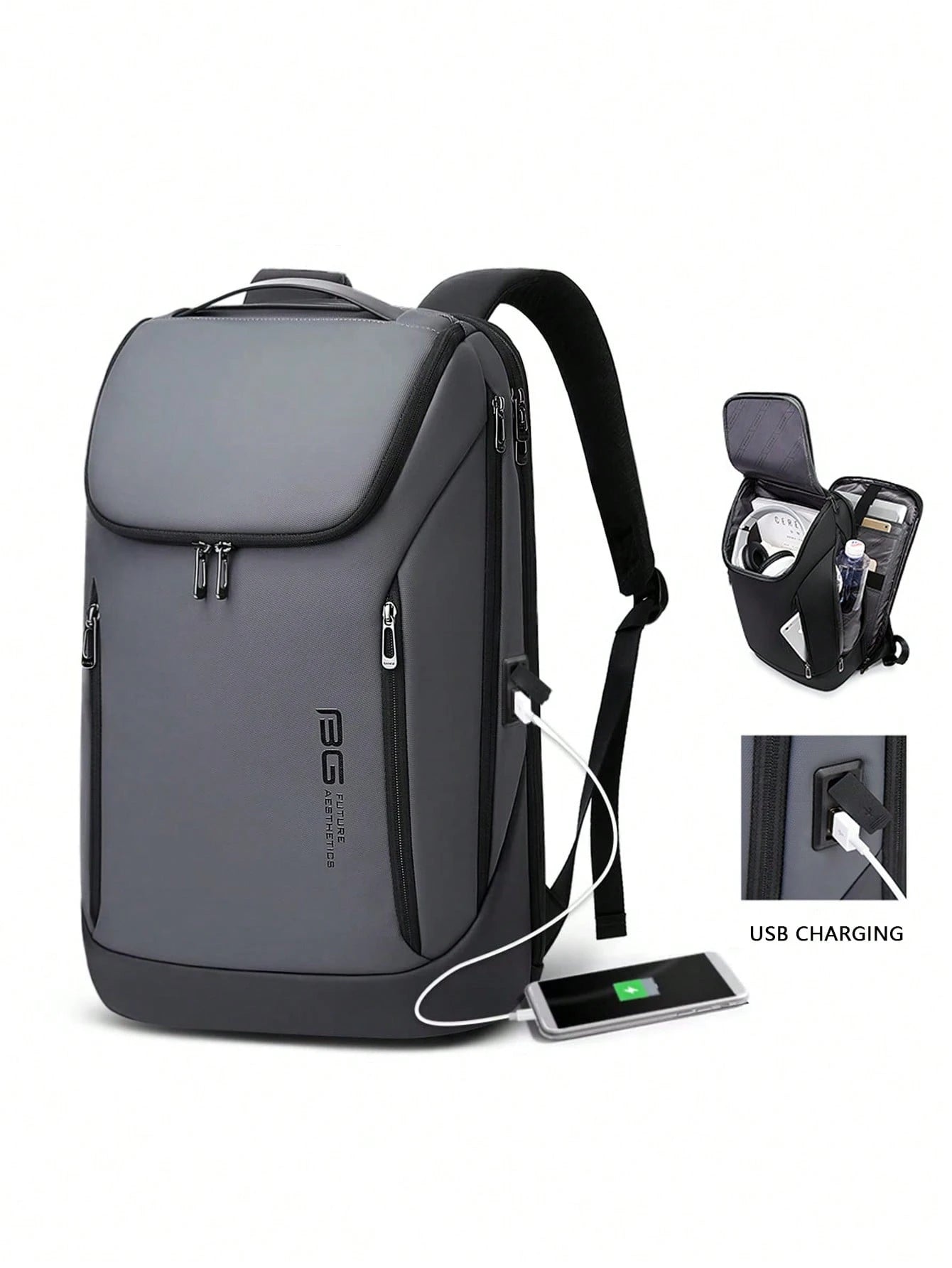 Men's Business Travel Laptop Backpack, Compatible With 15.6-Inch Laptops, Simple, Lightweight, Slim And Versatile Casual Backpack.