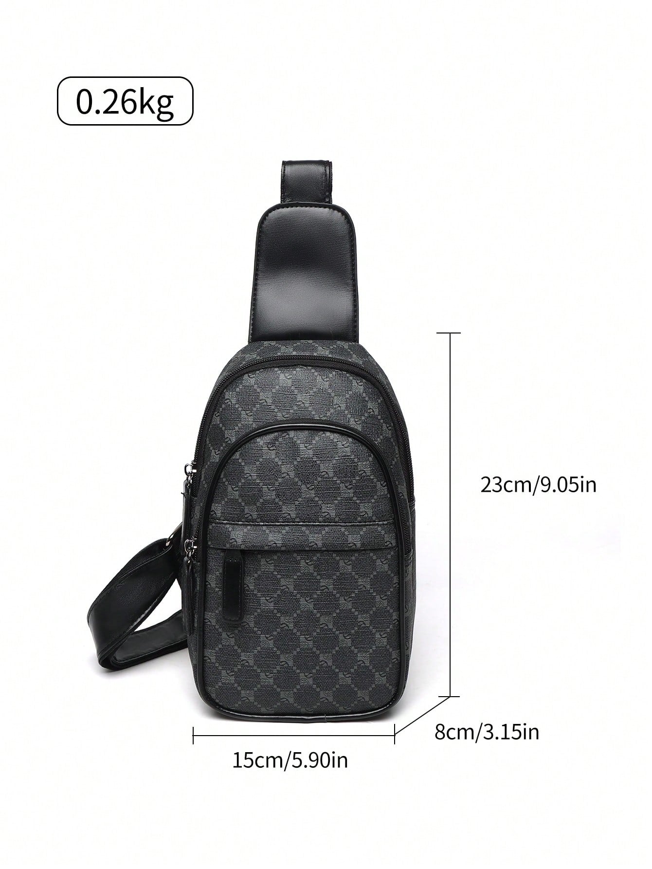 Men's Casual PU Chest Bag With Multiple Zipper Design, Vintage Shoulder Crossbody Bag Suitable For Valentine's Day, Father's Day Gifts, Daily Commute, Campus And Vacations Waist Rider Bag Hiking Hikin