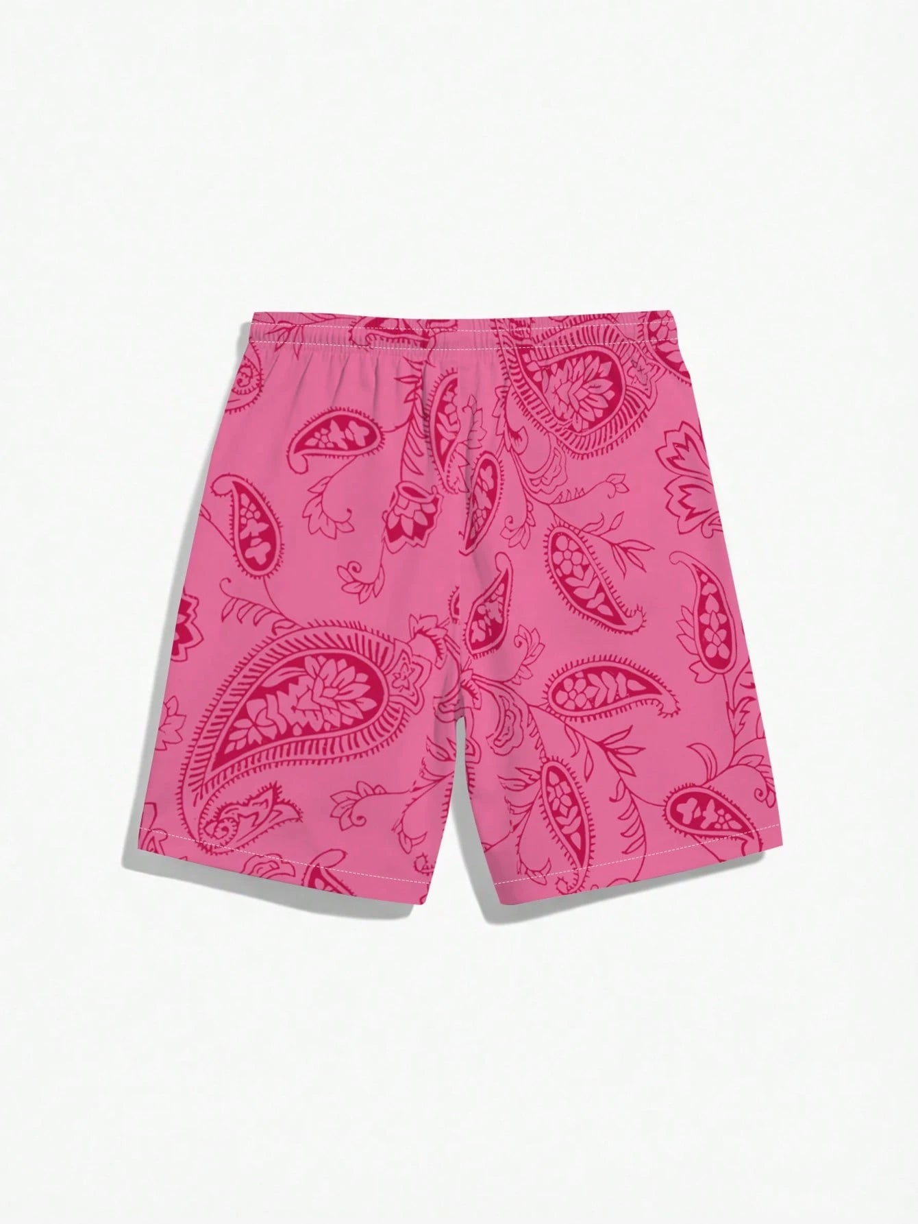 Men's Fashion Hawaiian Pattern Drawstring Waist Shorts With Skull Print, Suitable For Beach, Pool And Vacation