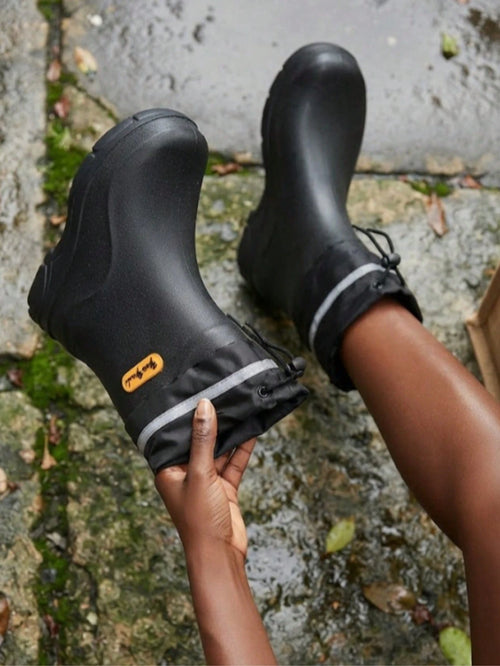Men's Short Rubber Rain Boots Waterproof Mud Booties For Outdoor Working Insulation Garden Farm Boot Lightweight Slip-On Rain Footwear