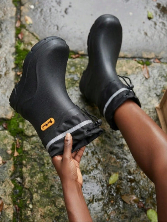 Men's Short Rubber Rain Boots Waterproof Mud Booties For Outdoor Working Insulation Garden Farm Boot Lightweight Slip-On Rain Footwear