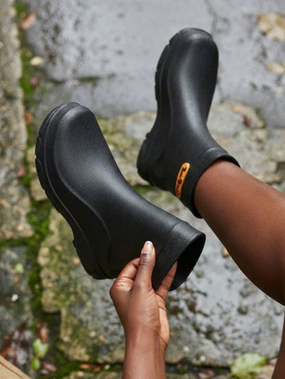 Men's Short Rubber Rain Boots Waterproof Mud Booties For Outdoor Working Insulation Garden Farm Boot Lightweight Slip-On Rain Footwear