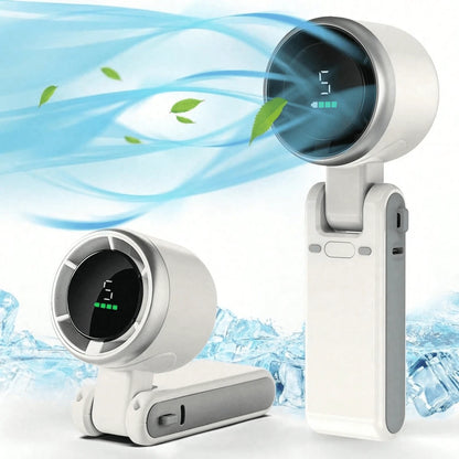 Men Women Portable Handheld Fan, 5 Speed High-Speed Adjustable Fan, 4000mAh USB Rechargeable Battery Operated Outdoor Fan