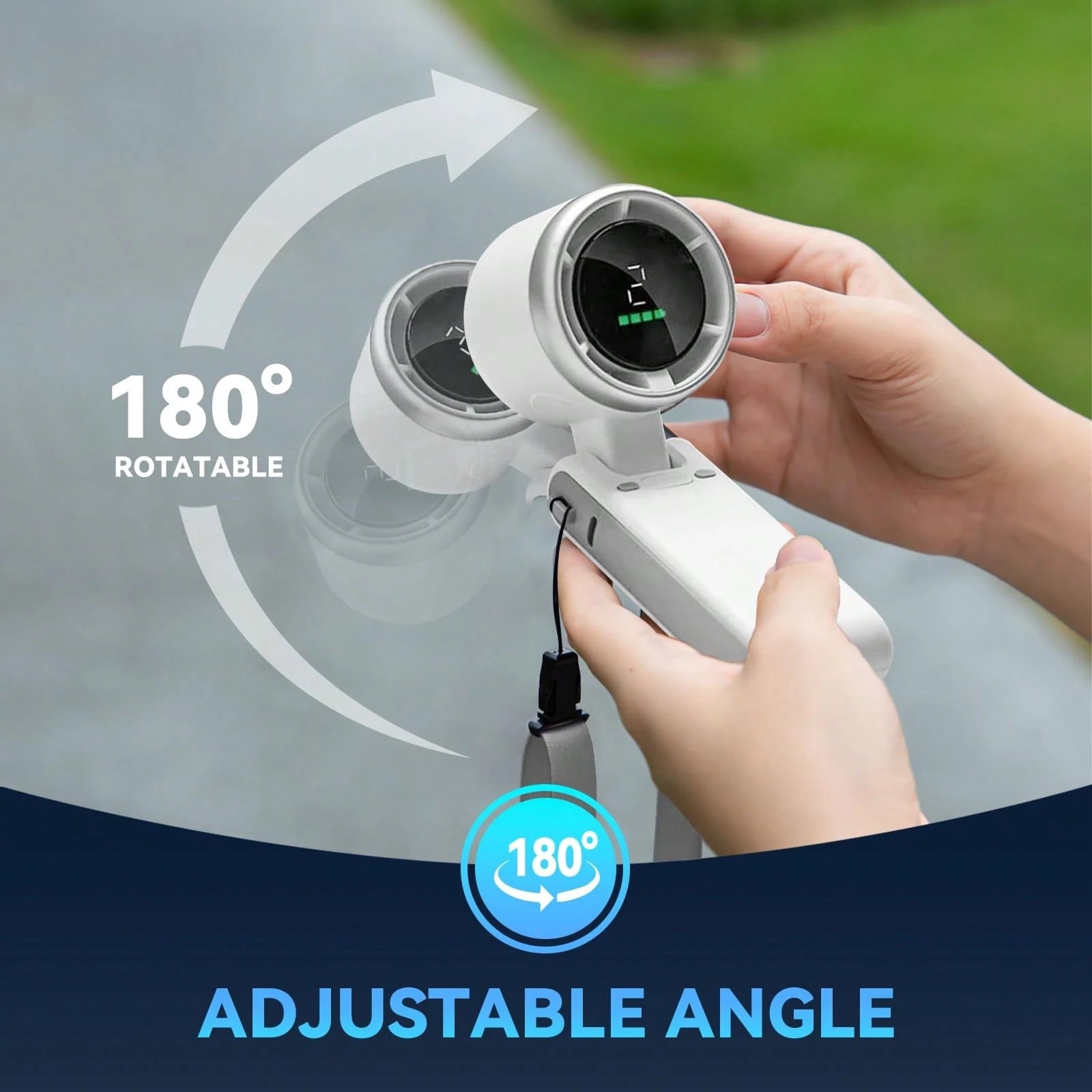 Men Women Portable Handheld Fan, 5 Speed High-Speed Adjustable Fan, 4000mAh USB Rechargeable Battery Operated Outdoor Fan