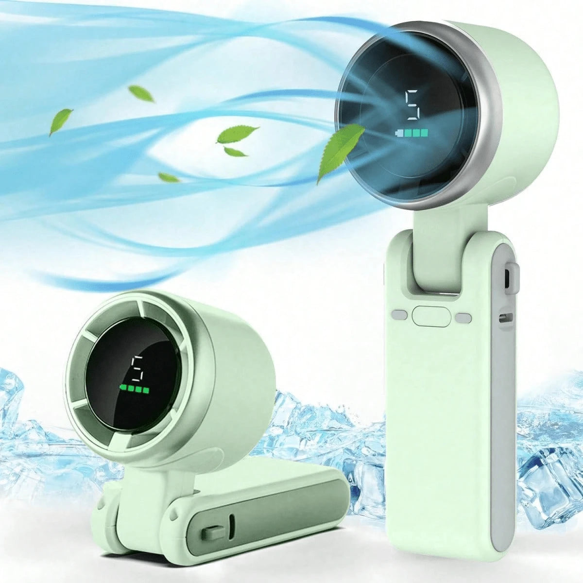 Men Women Portable Handheld Fan, 5 Speed High-Speed Adjustable Fan, 4000mAh USB Rechargeable Battery Operated Outdoor Fan