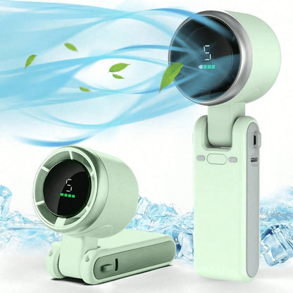 Men Women Portable Handheld Fan, 5 Speed High-Speed Adjustable Fan, 4000mAh USB Rechargeable Battery Operated Outdoor Fan