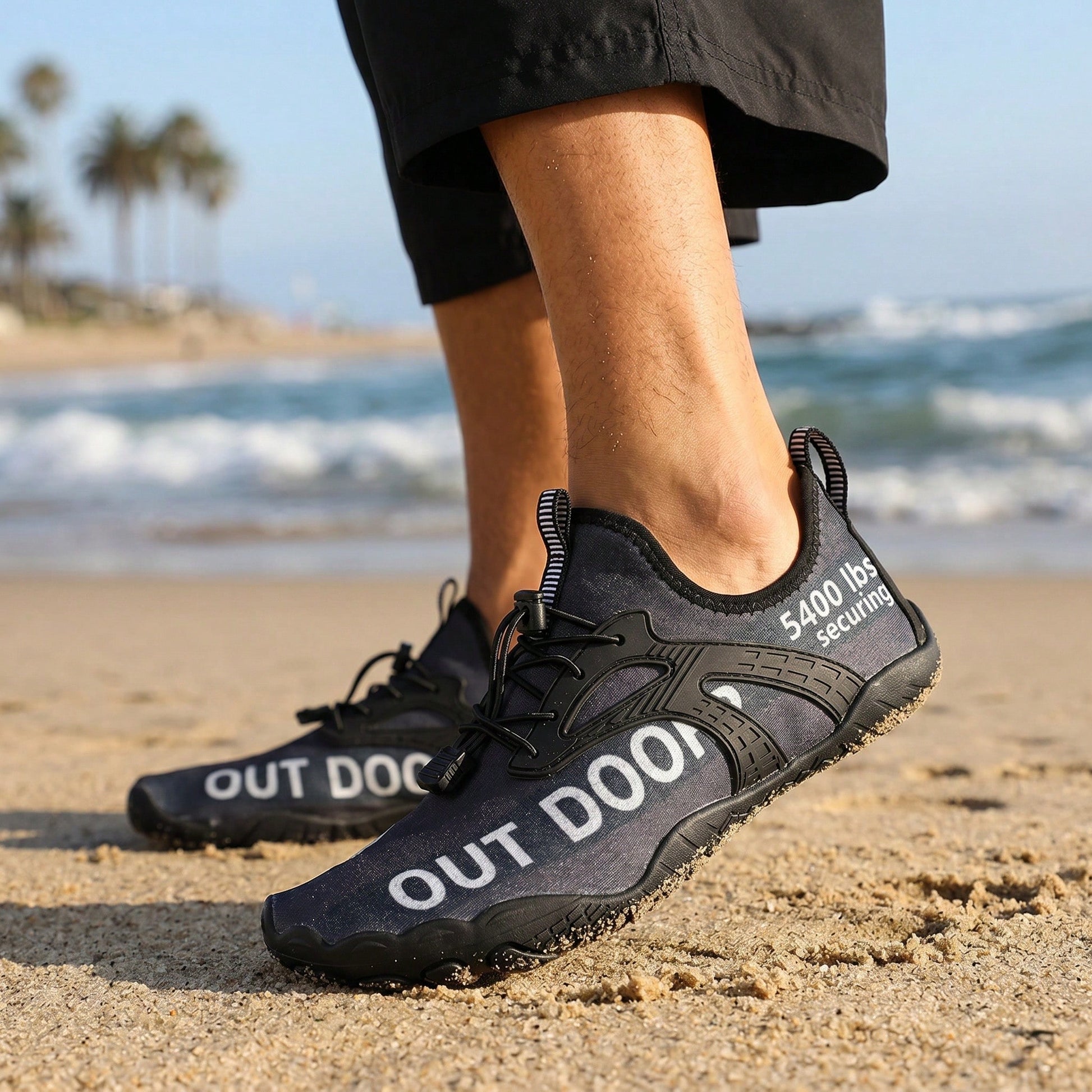 Mens Water Shoes Non-Slip Quick Dry Beach Wading Swimming Shoes Lightweight OutdoorTrekking Shoes For Holiday Sport Sneakers