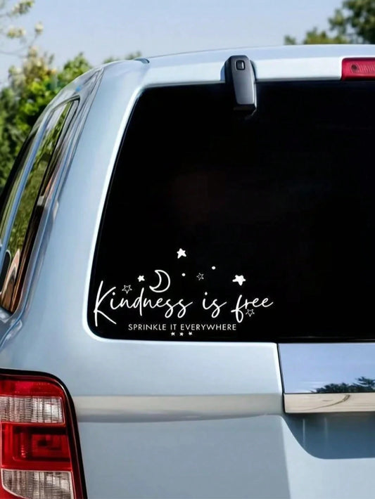 Mercy Surrounds Kindness- Waterproof Vinyl Decals, Matte Finish, Easy Apply For Plastic Surfaces