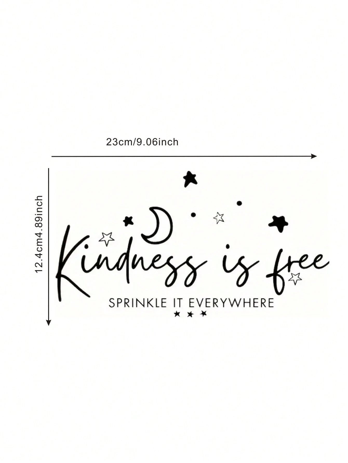 Mercy Surrounds Kindness- Waterproof Vinyl Decals, Matte Finish, Easy Apply For Plastic Surfaces