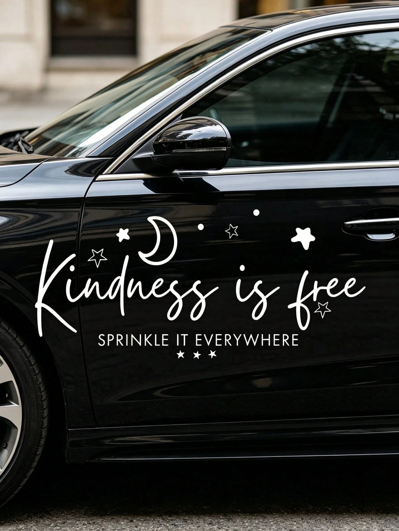 Mercy Surrounds Kindness- Waterproof Vinyl Decals, Matte Finish, Easy Apply For Plastic Surfaces