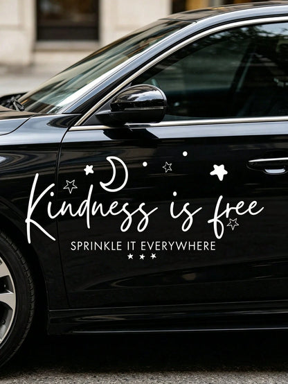 Mercy Surrounds Kindness- Waterproof Vinyl Decals, Matte Finish, Easy Apply For Plastic Surfaces