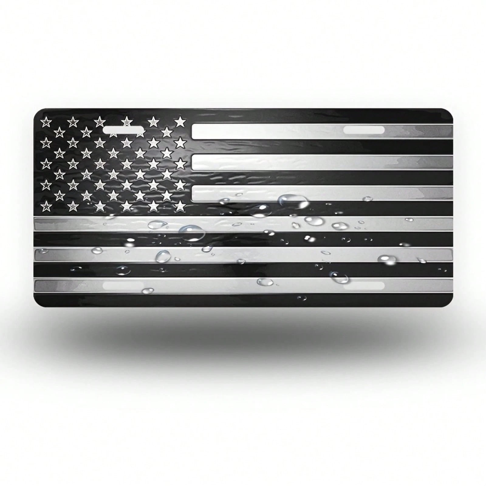 Metal American Flag Front License Plate, Aluminum License Plate Cover And Frame, Fun Standard Size License Plate For Men/Women/Boys/Girls Car Decoration 6* 12inch