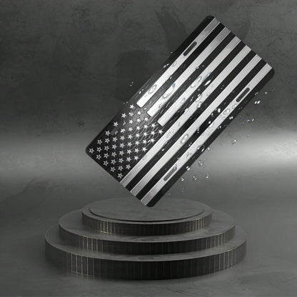 Metal American Flag Front License Plate, Aluminum License Plate Cover And Frame, Fun Standard Size License Plate For Men/Women/Boys/Girls Car Decoration 6* 12inch