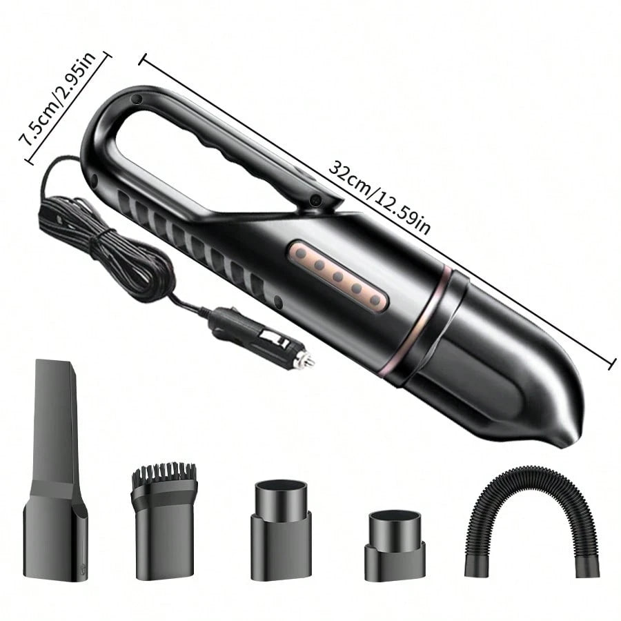 Mini Car Vacuum Cleaner- Powerful Suction, High Performance, Compact & Efficient, 12V Power- Easily Clean Every Crevice And Groove Of Car Interior