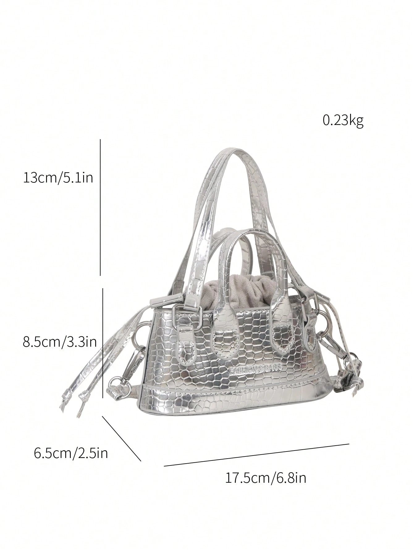 Mini Fashion Women Crocodile Embossed Handbag Bucket Bag