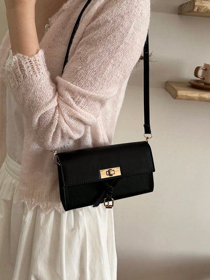 Mini New Fashion Hardware Decor Shoulder Crossbody Square Bag, Suitable For Parties, Gatherings, Outings, Vacations, Shopping And Daily Use, Can Store Coins, Phone, Also Suitable As Work Bag For White