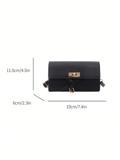 Mini New Fashion Hardware Decor Shoulder Crossbody Square Bag, Suitable For Parties, Gatherings, Outings, Vacations, Shopping And Daily Use, Can Store Coins, Phone, Also Suitable As Work Bag For White