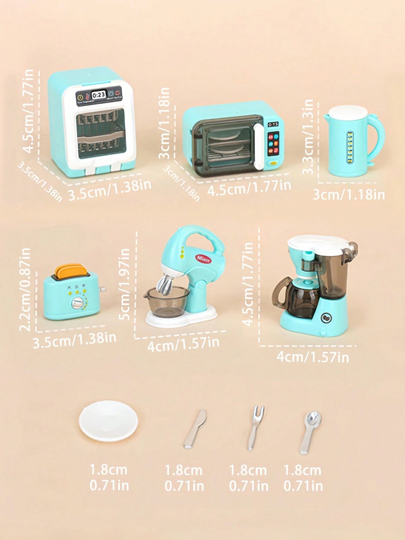 Miniature Appliances, Camping Tableware Set, Decorative Collectibles, Dessert Table Accessories, Activity Display Props, Realistic Model, Game Accessories, Roleplay Set