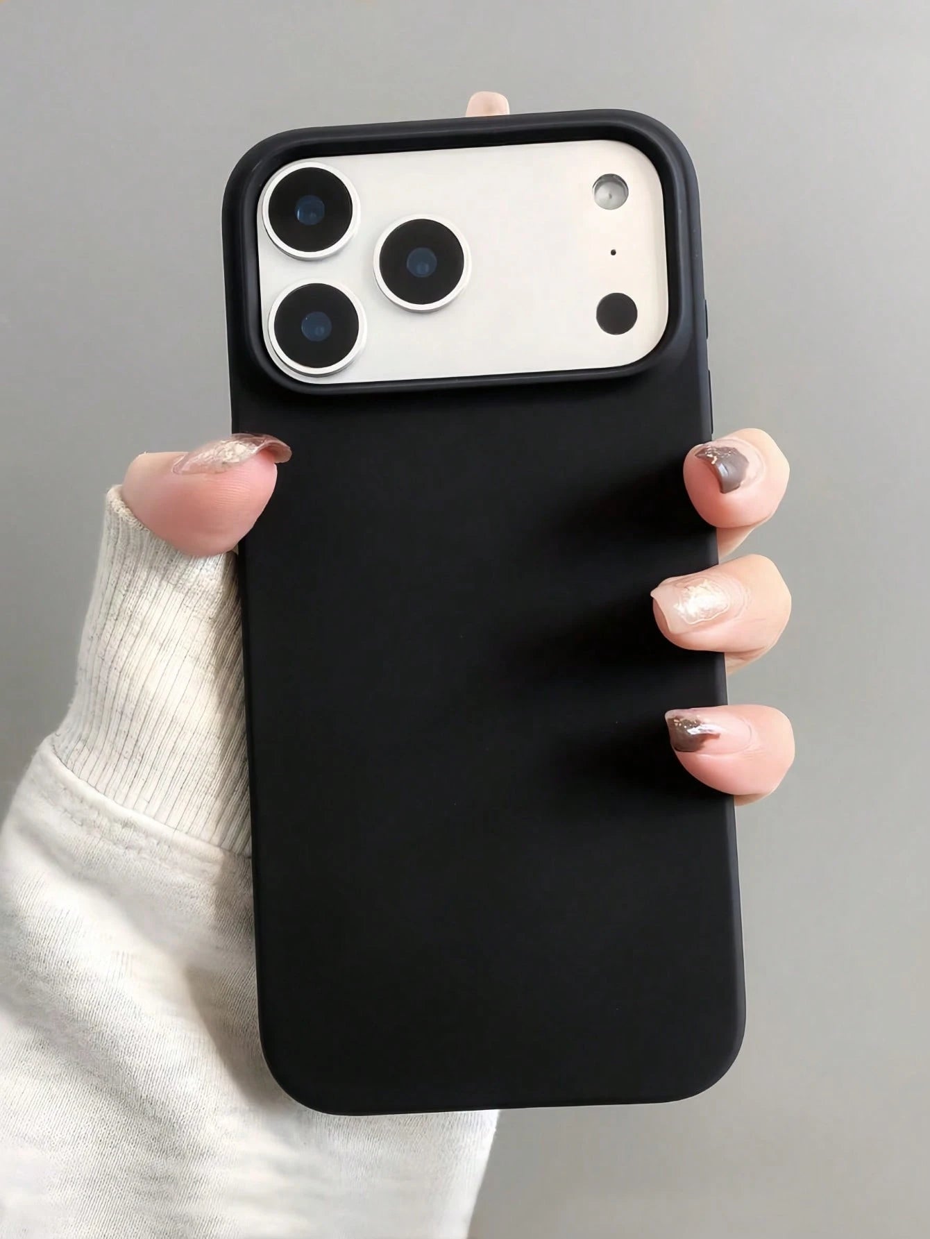 Minimalist Dopamine Themed Black Soft Phone Case Compatible With 17 Pro Max/17 Pro/17 Air/17/16 Pro Max/16 Pro/16/16 Plus, Creative Design