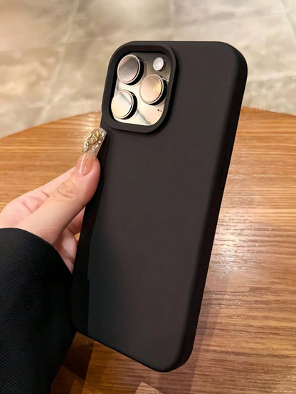 Minimalist Dopamine Themed Black Soft Phone Case Compatible With 17 Pro Max/17 Pro/17 Air/17/16 Pro Max/16 Pro/16/16 Plus, Creative Design