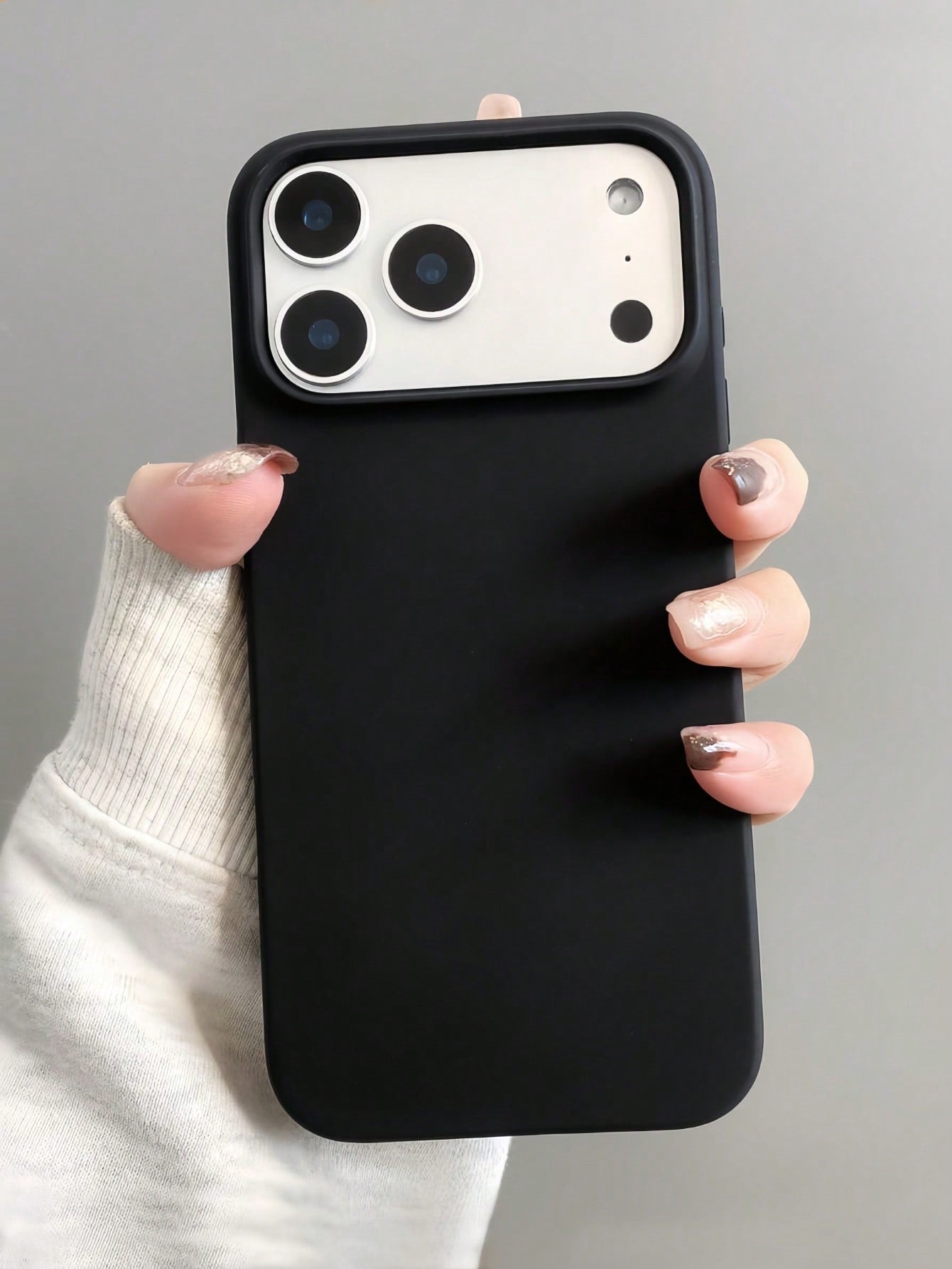 Minimalist Dopamine Themed Black Soft Phone Case Compatible With 17 Pro Max/17 Pro/17 Air/17/16 Pro Max/16 Pro/16/16 Plus, Creative Design