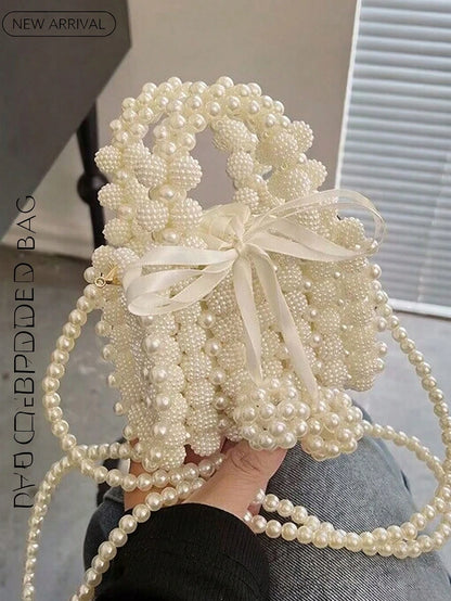Minimalist Luxury Niche Style Mini Pearl Handbag For Women,Elegant Pearl Bag,Evening Bag, Crossbody Bag,Perfect For Wedding,Party, Purse,Gift For Her