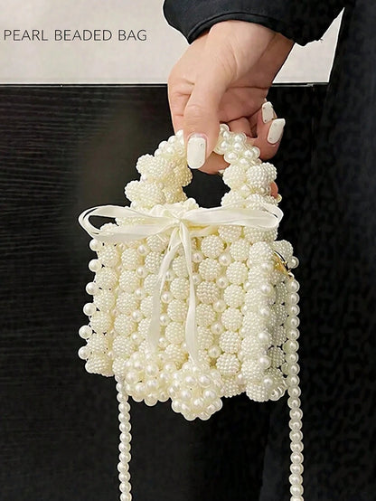 Minimalist Luxury Niche Style Mini Pearl Handbag For Women,Elegant Pearl Bag,Evening Bag, Crossbody Bag,Perfect For Wedding,Party, Purse,Gift For Her